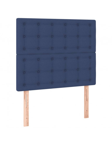 Giroletto a Molle con Materasso Blu 120x200 cm in Tessuto