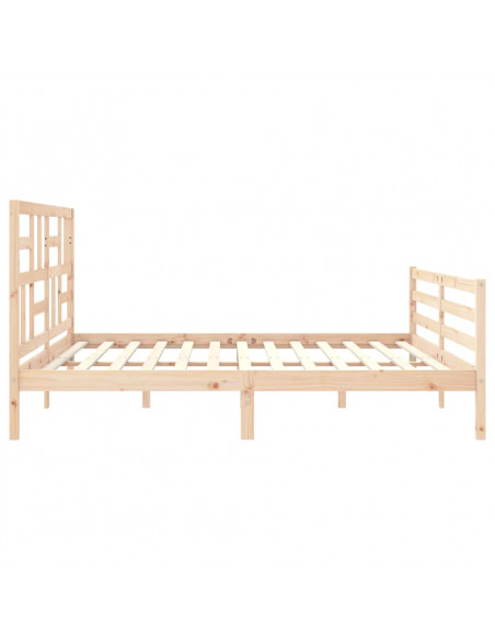 Giroletto con Testiera Super King Size in Legno Massello