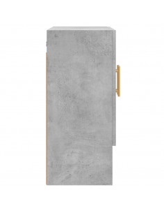 Armadietto a Muro Grigio Cemento 60x31x70 cm Legno Multistrato