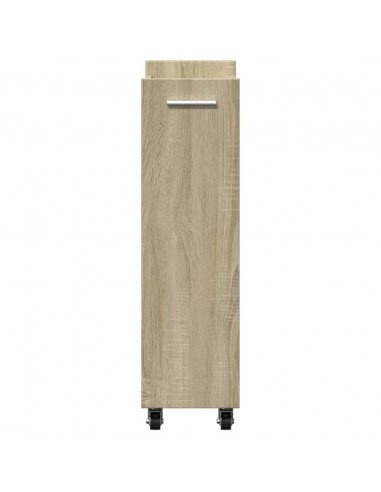 Mobile con Ruote Rovere Sonoma 60x22x79 cm in Legno Multistrato
