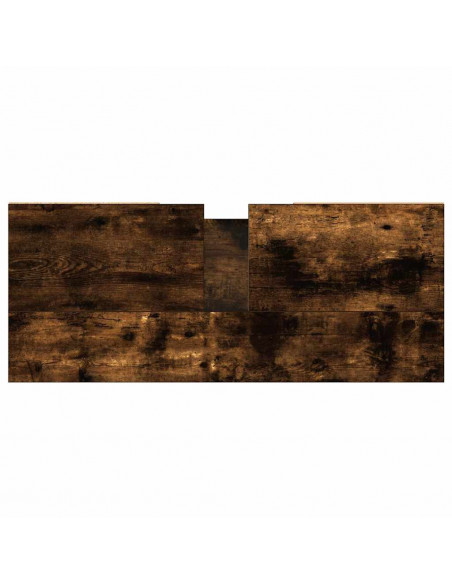 Armadietto Bagno Rovere Fumo 80x33x60 cm in Legno Multistrato