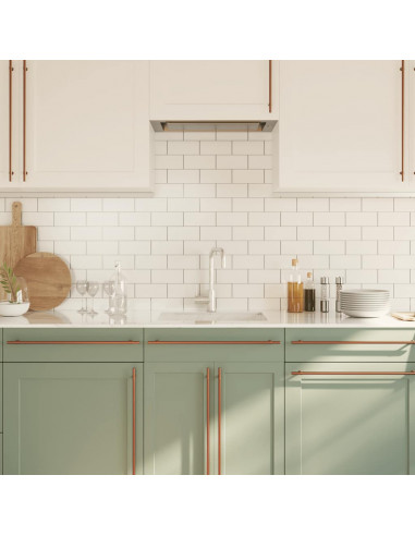 Maniglie per Mobili 5pz Bronzo 480mm in Acciaio Inox