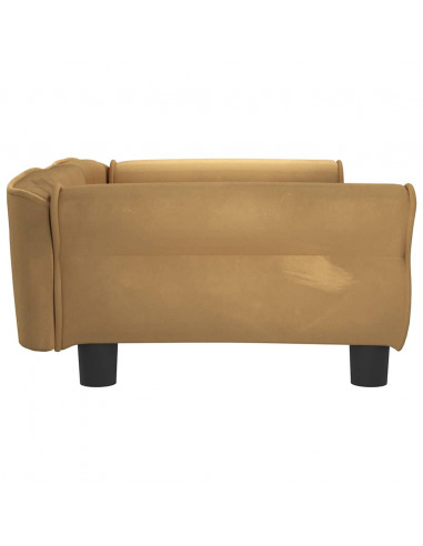 Lettino per Cani Marrone 95x55x30 cm in Velluto