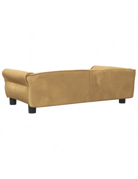 Lettino per Cani Marrone 95x55x30 cm in Velluto