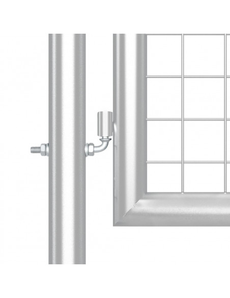 Cancello da Giardino in Rete Argento 500x175 cm Acciaio Zincato