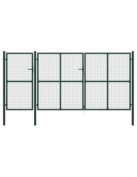Cancello per Giardino in Acciaio 400x200 cm Verde