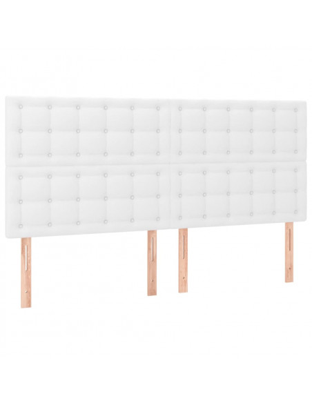 Giroletto a Molle con Materasso Bianco 200x200cm in Similpelle