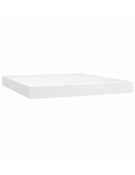 Giroletto a Molle con Materasso Bianco 180x200 cm in Similpelle