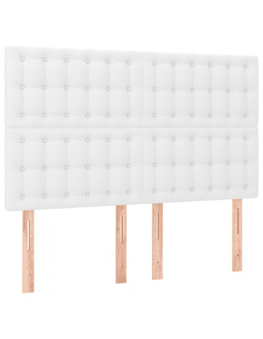 Giroletto a Molle con Materasso Bianco 140x200 cm in Similpelle