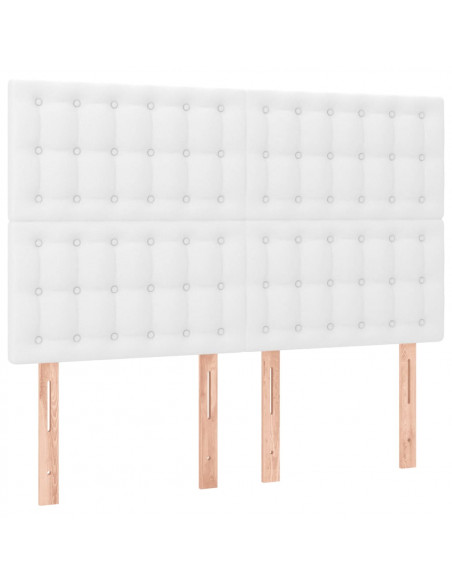 Giroletto a Molle con Materasso Bianco 140x200 cm in Similpelle