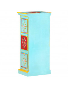 Credenza Alta Dipinta a Mano 40x30x90 cm in Massello di Mango