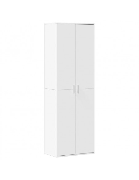 Credenza Bianca 60x35x180 cm in Legno Multistrato