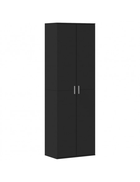 Credenza Nera 60x35x180 cm in Legno Multistrato