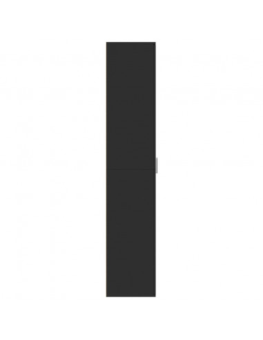 Credenza Nera 60x35x180 cm in Legno Multistrato