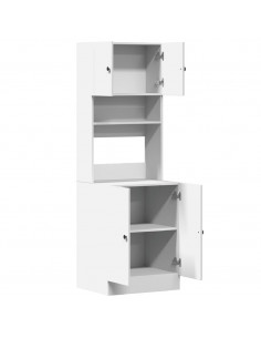 Mobile da Cucina Bianco 60x50x180 cm Legno Multistrato