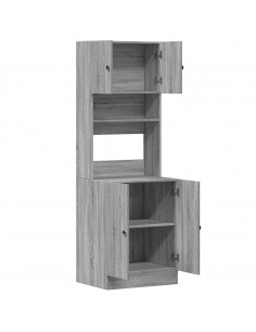 Mobile da Cucina Grigio Sonoma 60x50x180cm in Legno Multistrato