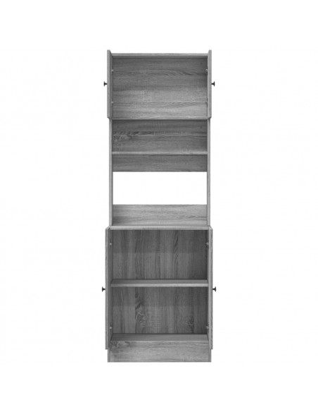 Mobile da Cucina Grigio Sonoma 60x50x180cm in Legno Multistrato