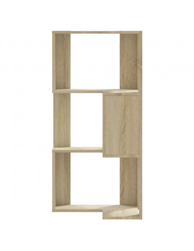 Libreria Angolare 3 Ripiani Rovere Sonoma 50x50x102 cm Legno