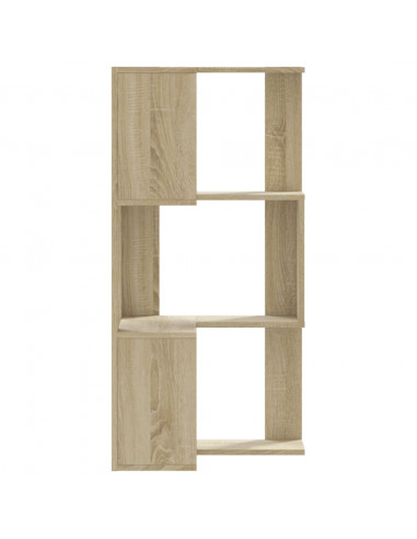Libreria Angolare 3 Ripiani Rovere Sonoma 50x50x102 cm Legno