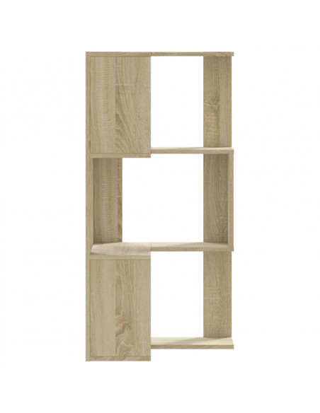 Libreria Angolare 3 Ripiani Rovere Sonoma 50x50x102 cm Legno
