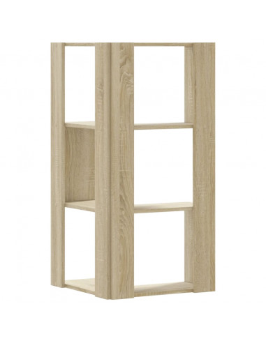 Libreria Angolare 3 Ripiani Rovere Sonoma 50x50x102 cm Legno