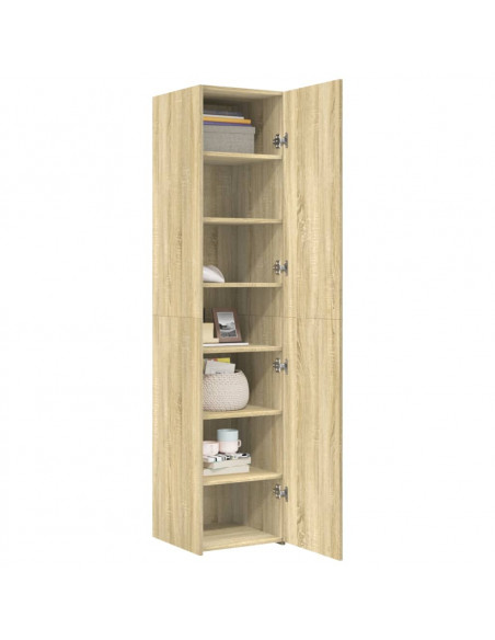Credenza Rovere Sonoma 40x42,5x185 cm in Legno Multistrato