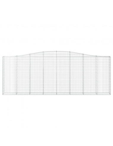 Cesti Gabbioni ad Arco 20 pz 400x30x140/160 cm Ferro Zincato