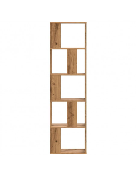 Libreria 5 Piani Rovere Artigianale 45x23,5x162,5cm Multistrato