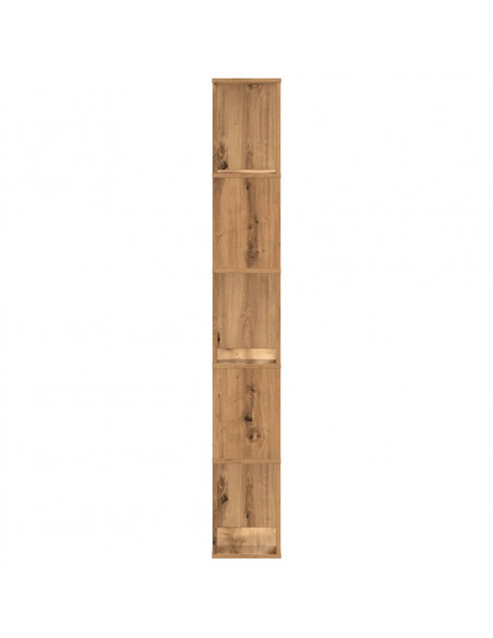 Libreria 5 Piani Rovere Artigianale 45x23,5x162,5cm Multistrato