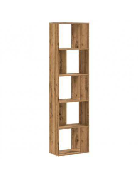 Libreria 5 Piani Rovere Artigianale 45x23,5x162,5cm Multistrato