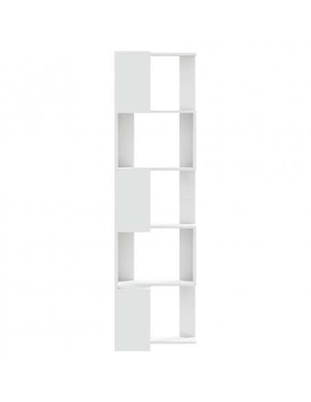 Libreria Angolare 5Ripiani Bianca 50x50x179cm Legno Multistrato