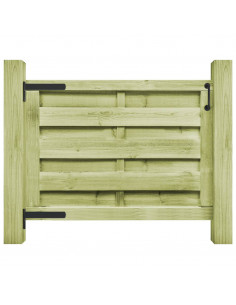 Cancello da Giardino in Legno di Pino Impregnato 100x75cm Verde