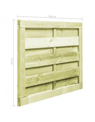 Cancello da Giardino in Legno di Pino Impregnato 100x75cm Verde