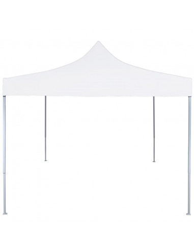 Gazebo Professionale Pieghevole 2x2m in Acciaio Bianco