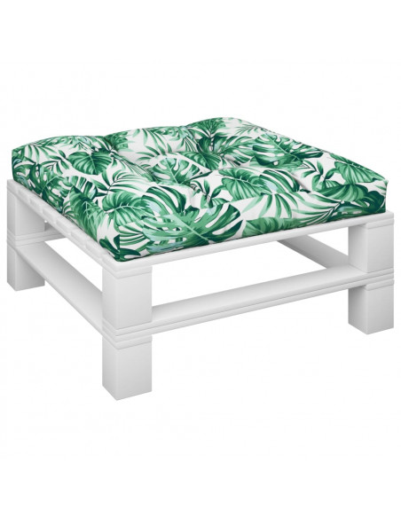 Cuscino per Pallet Motivo a Foglie 70x70x12 cm
