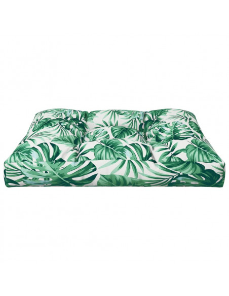 Cuscino per Pallet Motivo a Foglie 70x70x12 cm
