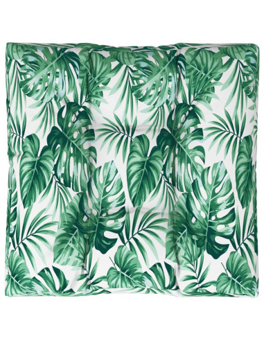 Cuscino per Pallet Motivo a Foglie 70x70x12 cm