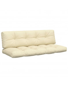 Cuscini per Pallet 2 pz Crema in Tessuto