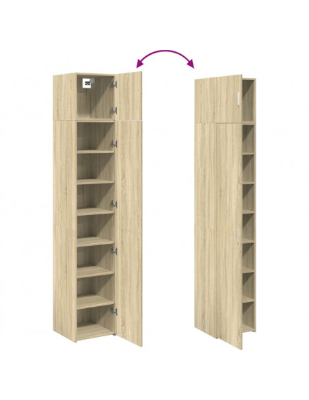 Mobile Sottile Rovere Sonoma 40x42,5x225 cm in Truciolato