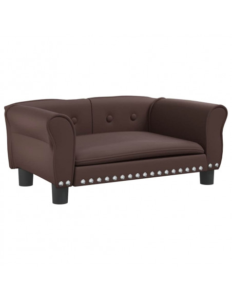 Lettino per Cani Marrone 70x45x30 cm in Similpelle