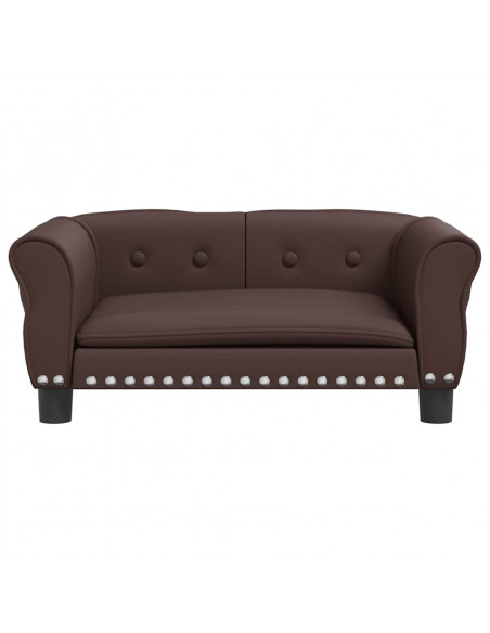 Lettino per Cani Marrone 70x45x30 cm in Similpelle