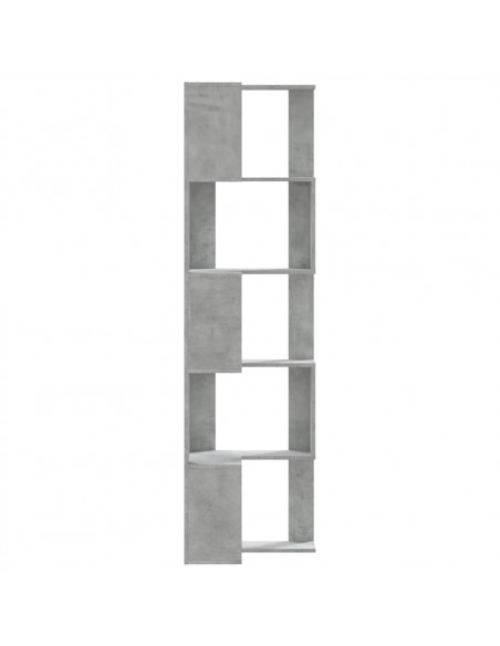 Libreria Angolare 5Ripiani Grigio Cemento 50x50x179 cm Legno