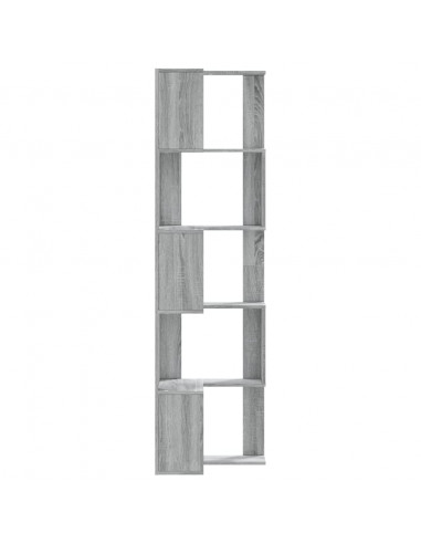 Libreria Angolare 5Ripiani Grigio Sonoma 50x50x179 cm Legno