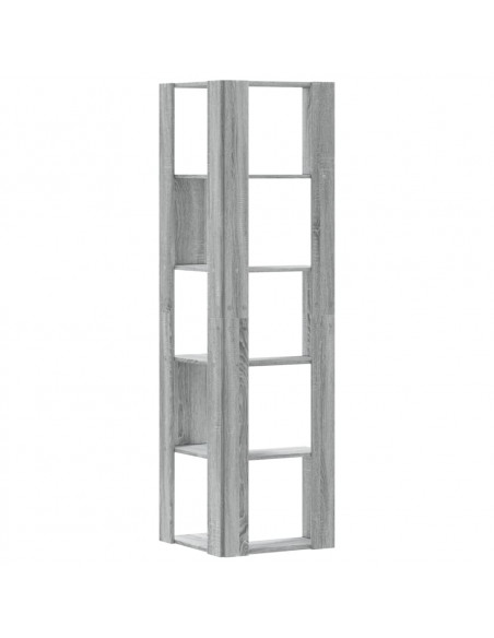 Libreria Angolare 5Ripiani Grigio Sonoma 50x50x179 cm Legno