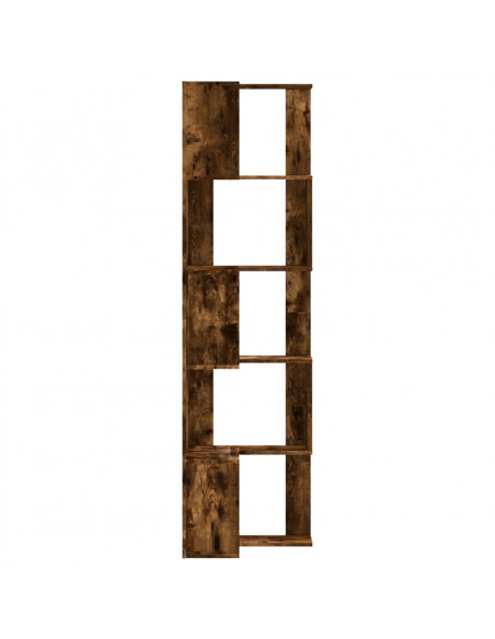 Libreria Angolare 5Ripiani Rovere Fumo 50x50x179 cm Multistrato