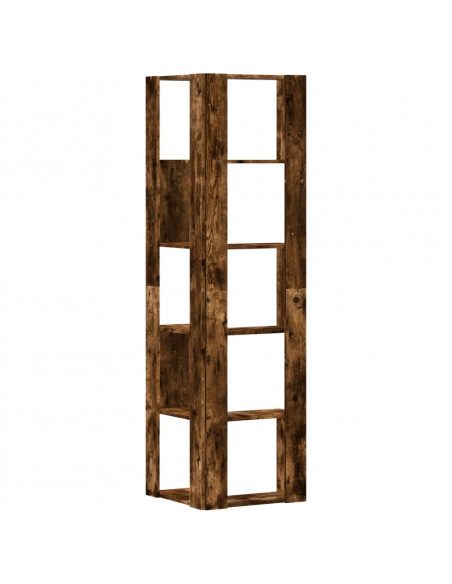 Libreria Angolare 5Ripiani Rovere Fumo 50x50x179 cm Multistrato