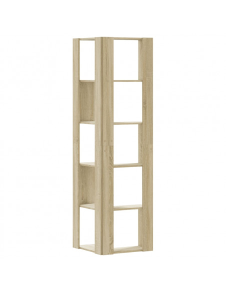 Libreria Angolare 5Ripiani Rovere Sonoma 50x50x179 cm Legno