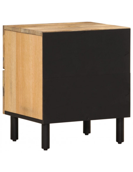 Comodini 2pz 40x33x46 cm in Legno Massello di Mango