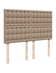 Giroletto a Molle con Materasso Cappuccino 140x190cm Similpelle