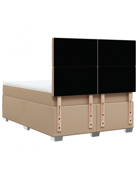 Giroletto a Molle con Materasso Cappuccino 140x190cm Similpelle